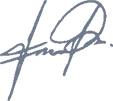 Una firma autografa in inchiostro blu su sfondo chiaro, che ricorda i documenti ufficiali di firma-coppede-medical-hub-roma.